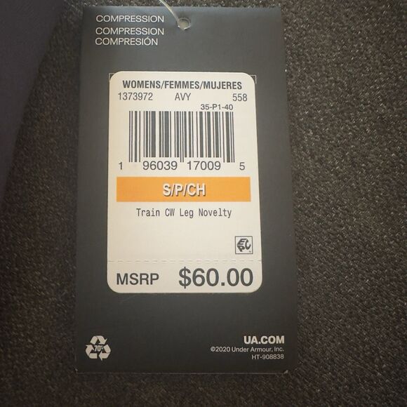 Under Armour Women’s Leggings Small High Rise Compression Purple - Picture 12 of 15